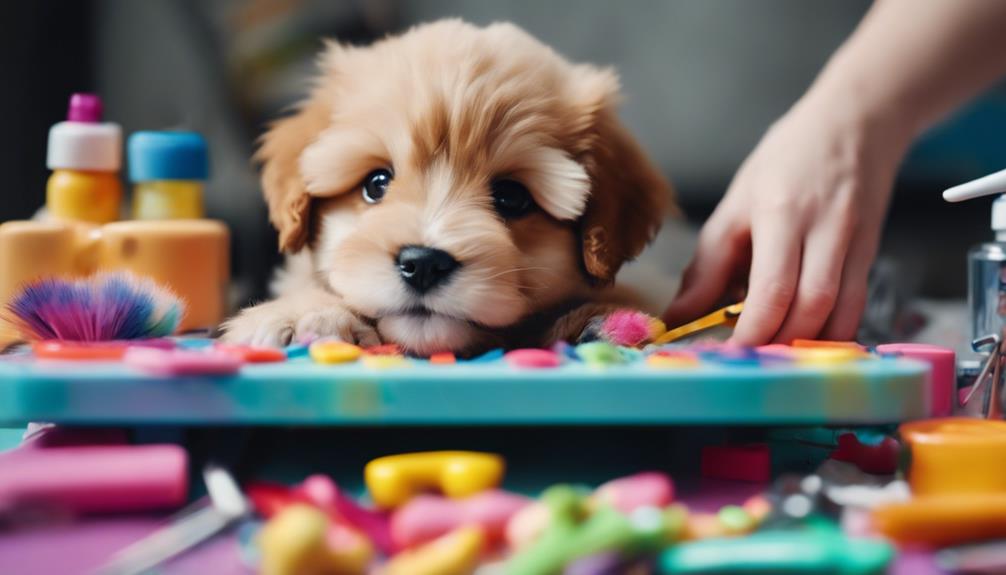 Illustration of Dog Grooming For Puppies