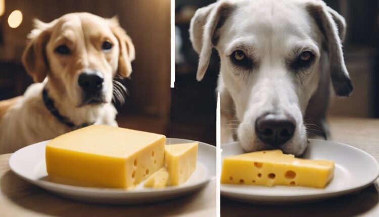 dogs and yellow cheese