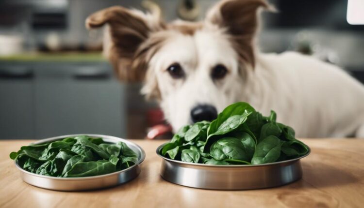 dogs can eat spinach