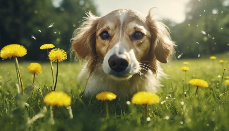 dogs eat weed flowers