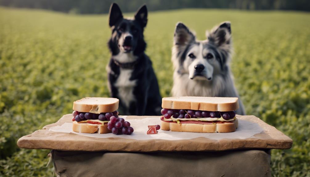 dogs react to grapes