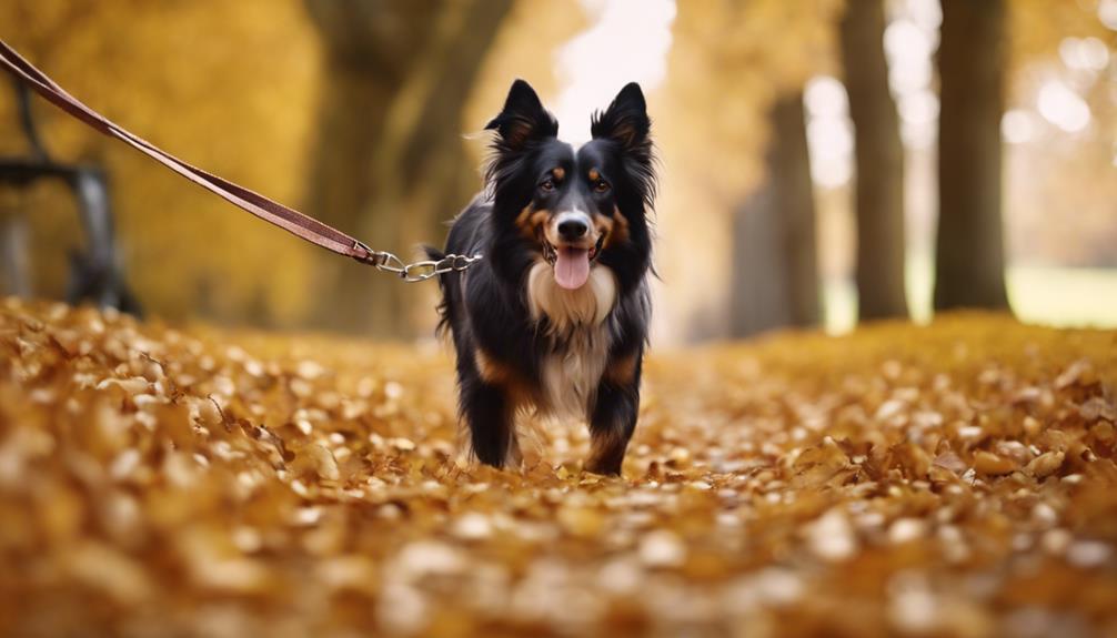 enjoying fall pet strolls